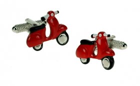 Cufflinks - Red Vespa